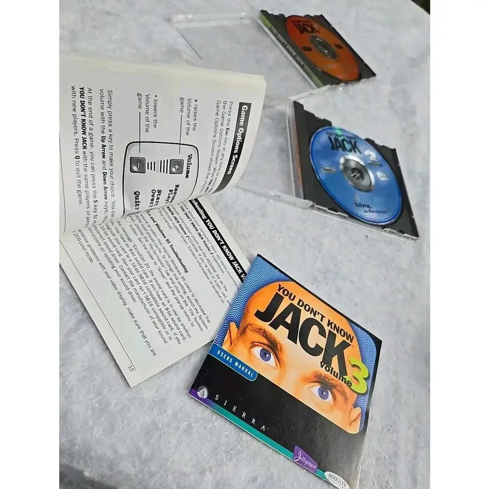 You Dont Know Jack Volumes 1, 2 & 3 PC CD ROM Vintage Trivia Games Lot Of 3 Game